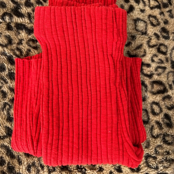 Urban Outfitter Red Ribbed Flare Pants - Picture 2 of 3